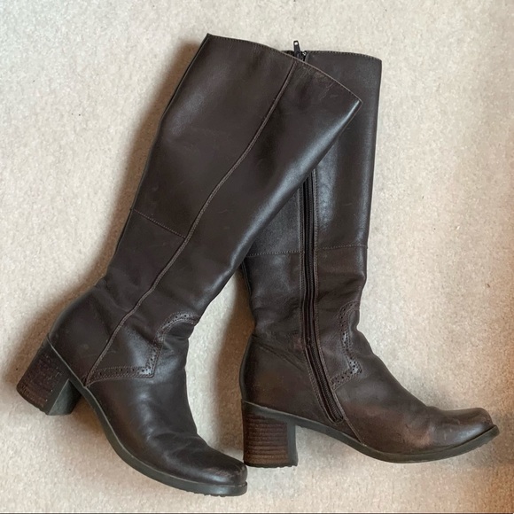 Heeled Tall Leather Boots - Picture 2 of 7